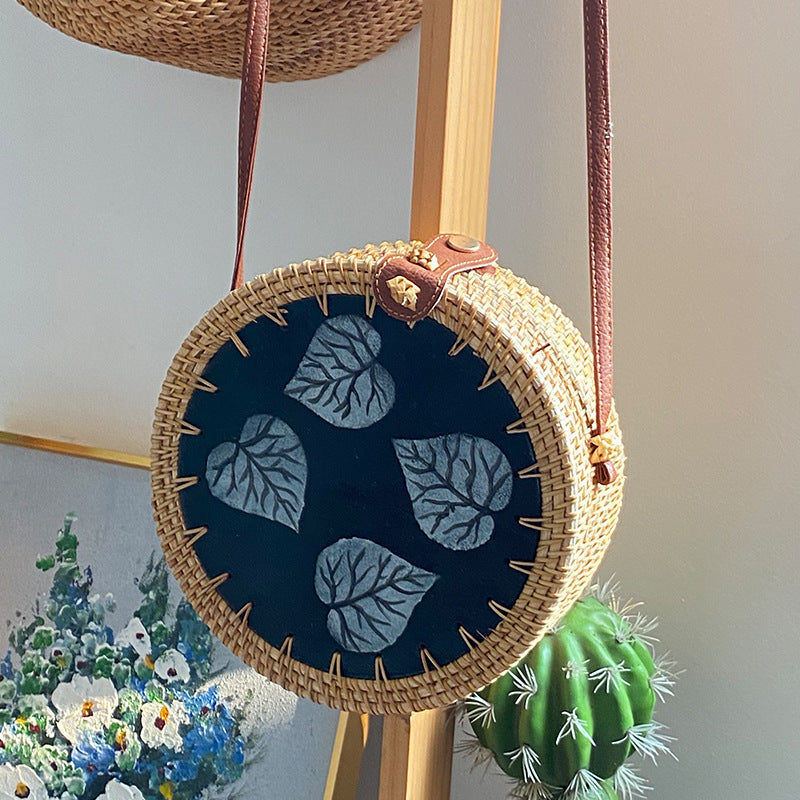 Ladies Round Basket Bag LoungeYard — product view 3