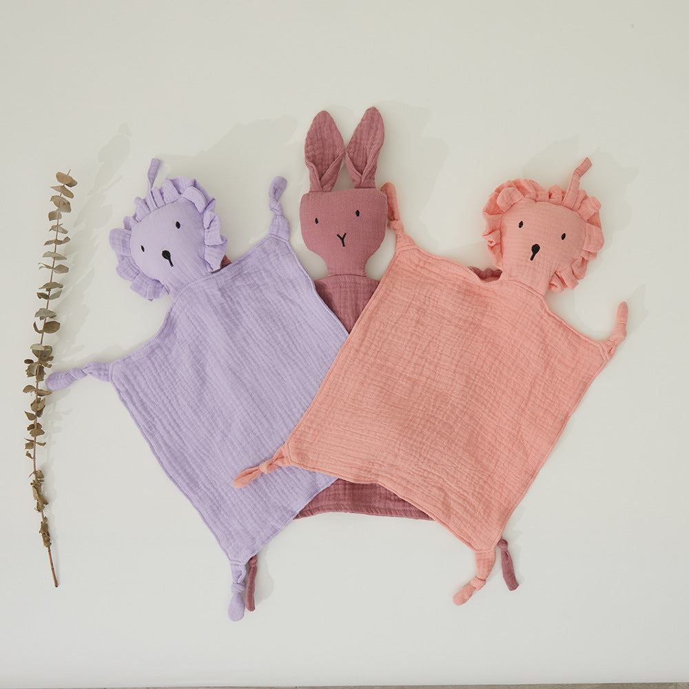 Soft Cotton Bunny Lovey Blanket LoungeYard — product view 3