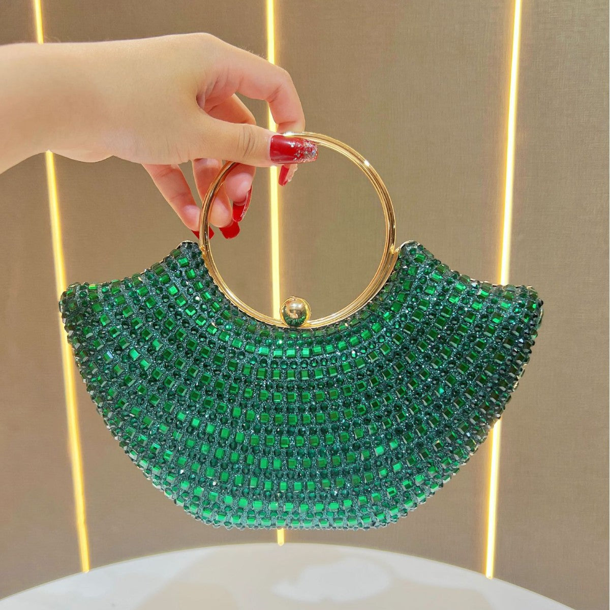 Handcrafted Beaded Evening Clutch — product view 1