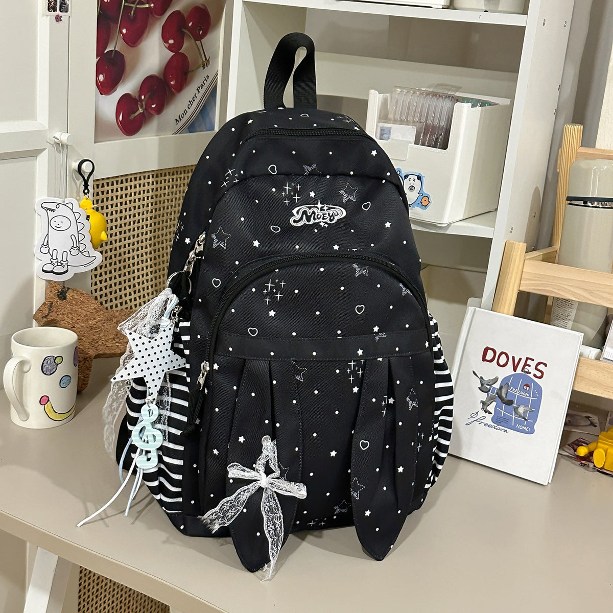 Charming Bunny-Ear Design Backpack LoungeYard — product view 7