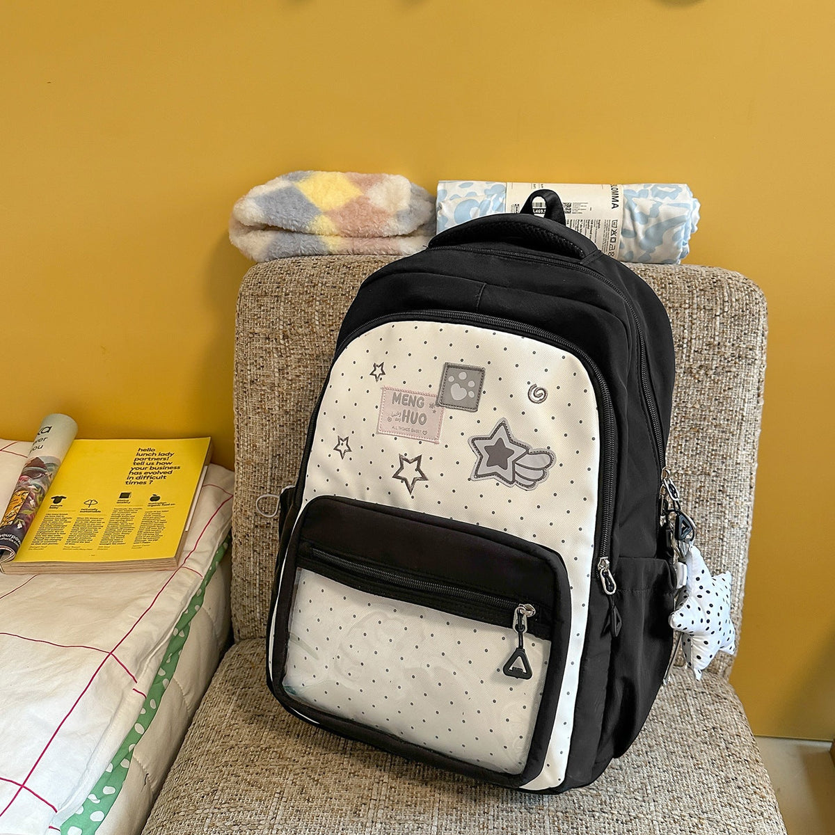Playful Decorative Graphic Backpack LoungeYard — product view 6
