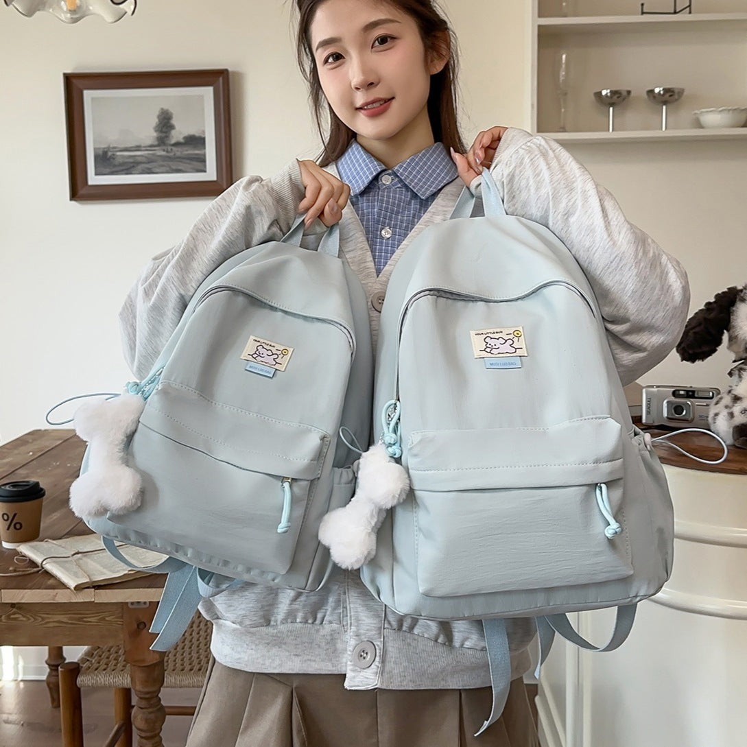 Cute Plush-Embellished Casual Backpack LoungeYard — product view 1