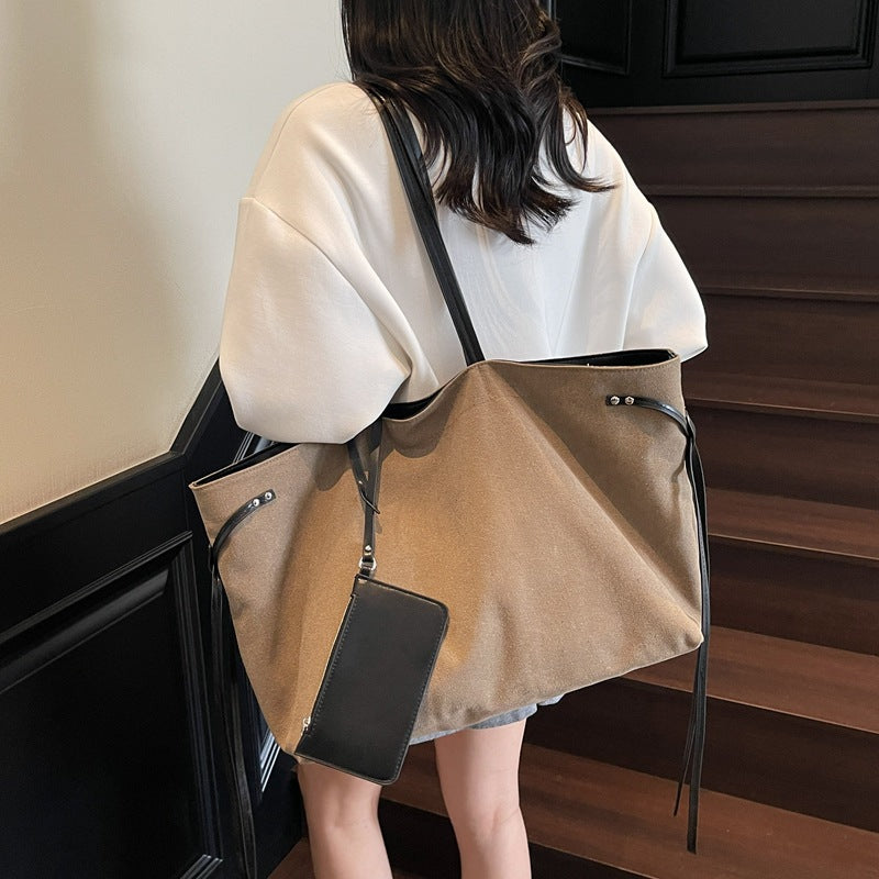 Spacious Canvas Tote Bag LoungeYard — product view 2