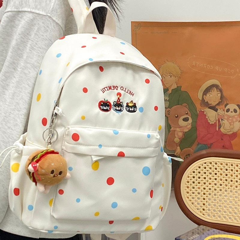 Fun-Themed Polka Dot Backpack LoungeYard — product view 1