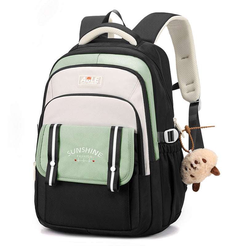Stylish school backpack with functional compartments LoungeYard — product view 6