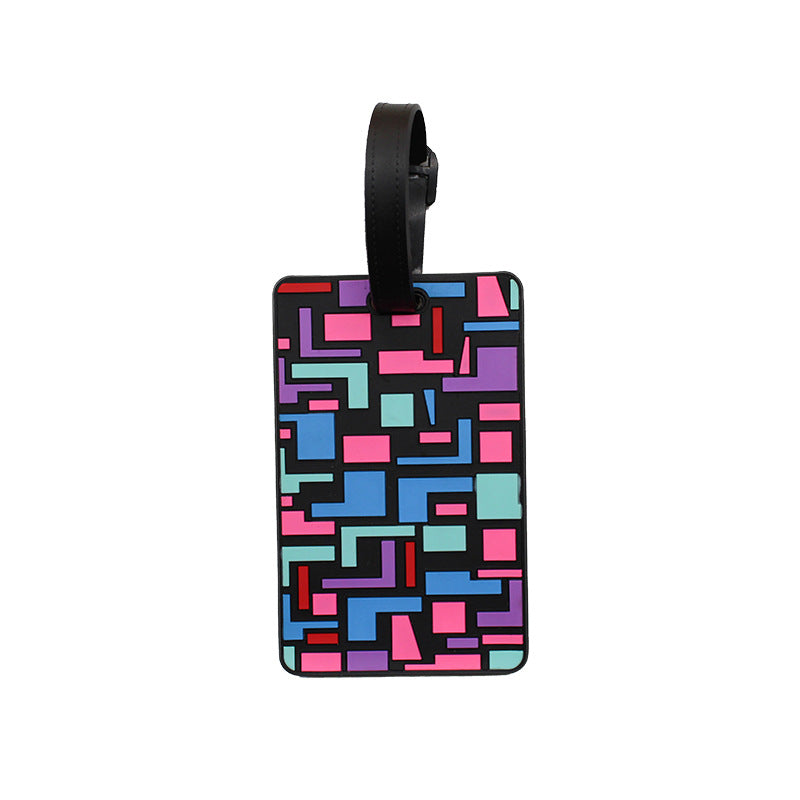 Unisex Luggage Tag with Modern Geometric Design LoungeYard — product view 5