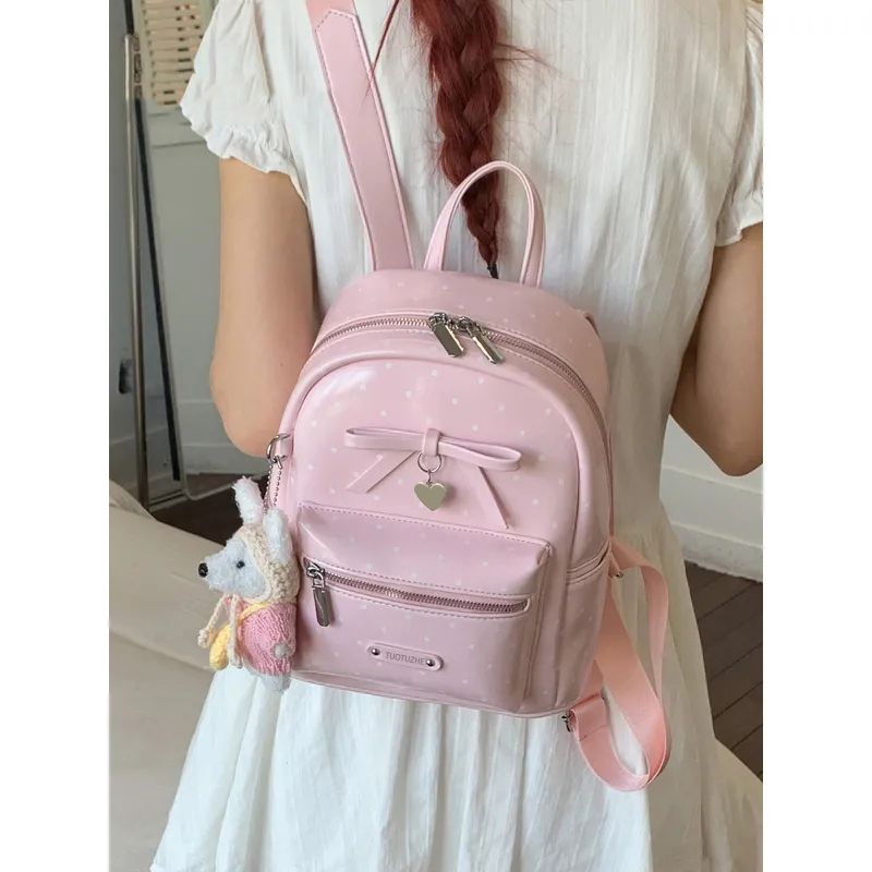 Polka-Dot Decorative Mini Backpack LoungeYard — product view 2