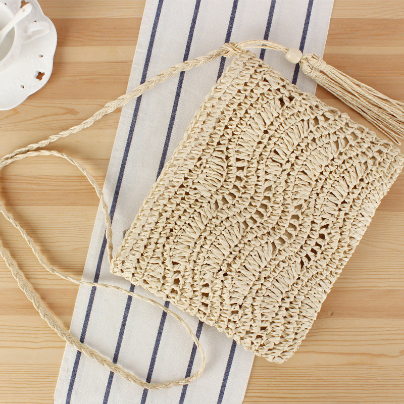 Handmade shoulder bag with elegant pattern mix LoungeYard — product view 5