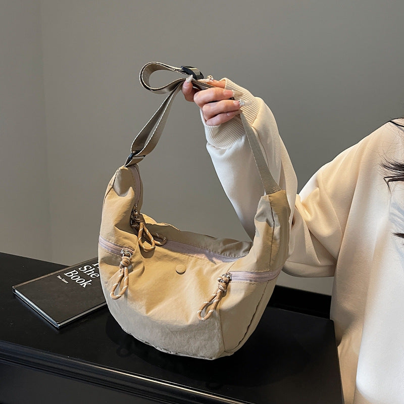 Practical shoulder bag with external zip pockets LoungeYard — product view 2