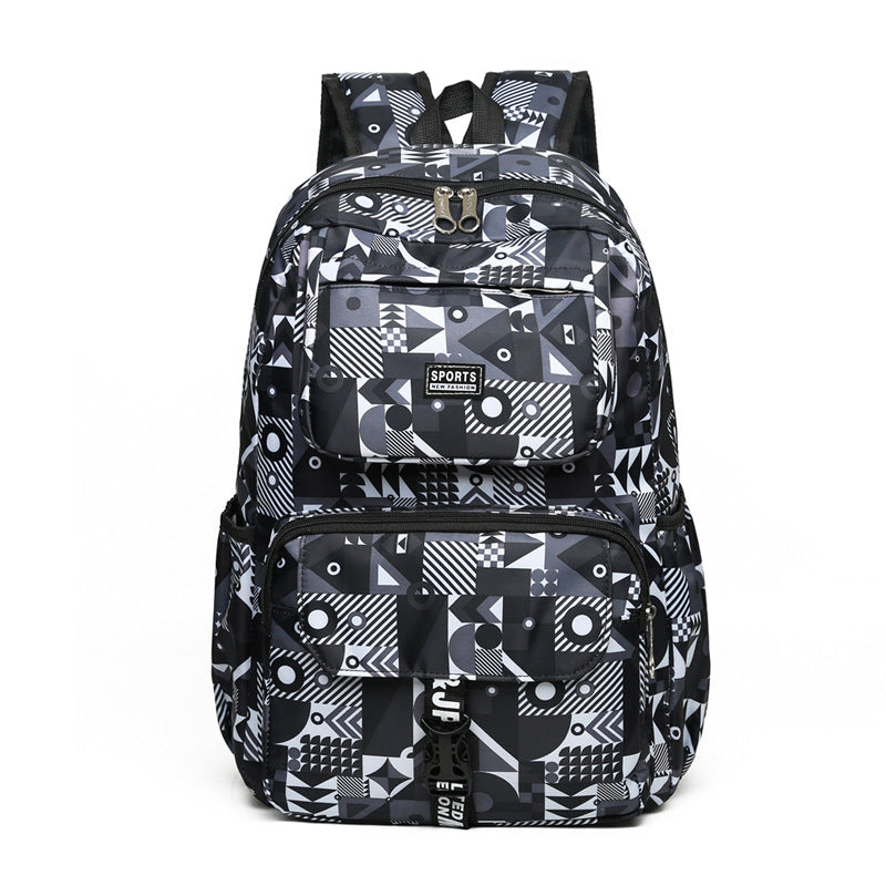 Stylish Geometric Patterned Backpack — product view 2