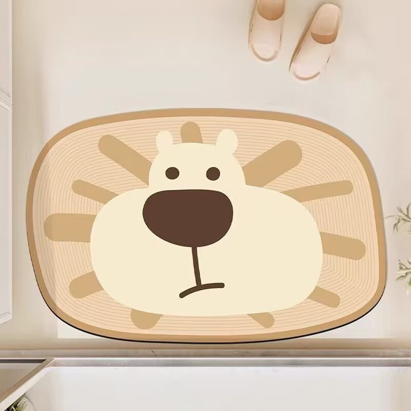 Bear-Shaped Soft Bath Mat — product view 5