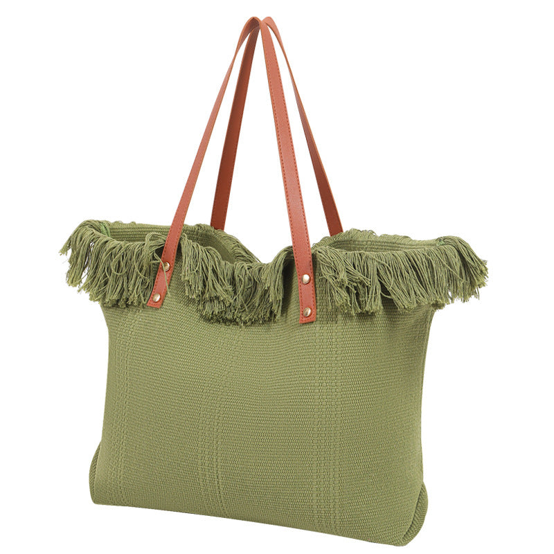 Beach bag with eye-catching fringe edge LoungeYard — product view 6