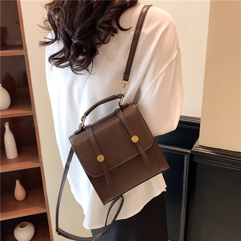 Textured Vegan Leather Satchel LoungeYard — product view 2