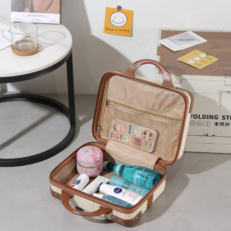 hard-shell cosmetic travel case with double top handles and reinforced corner protectors LoungeYard — product view 4