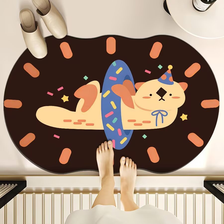 Plush Cartoon Bath Mat — product view 1
