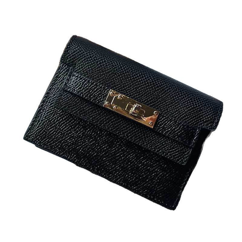 Premium Leather Cardholder with Elegant Closure LoungeYard — product view 3