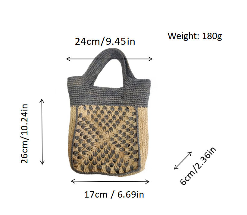 Handmade basket bag with traditional weaving pattern LoungeYard — product view 6