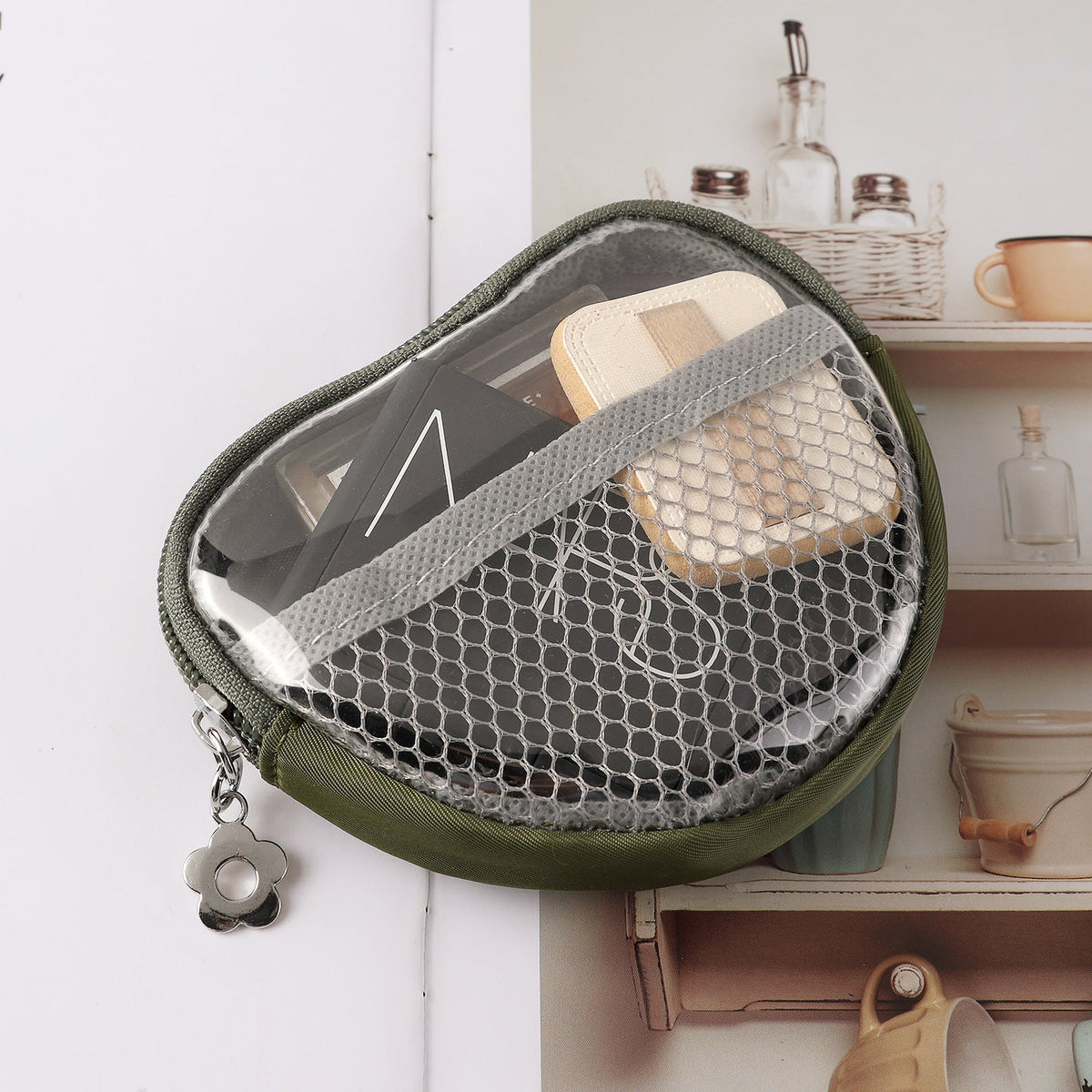 Compact Mesh Cosmetic Pouch — product view 2