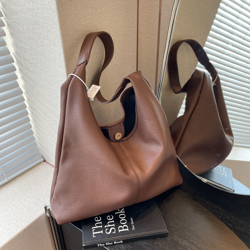 Textured Leather Hobo Bag LoungeYard — product view 6