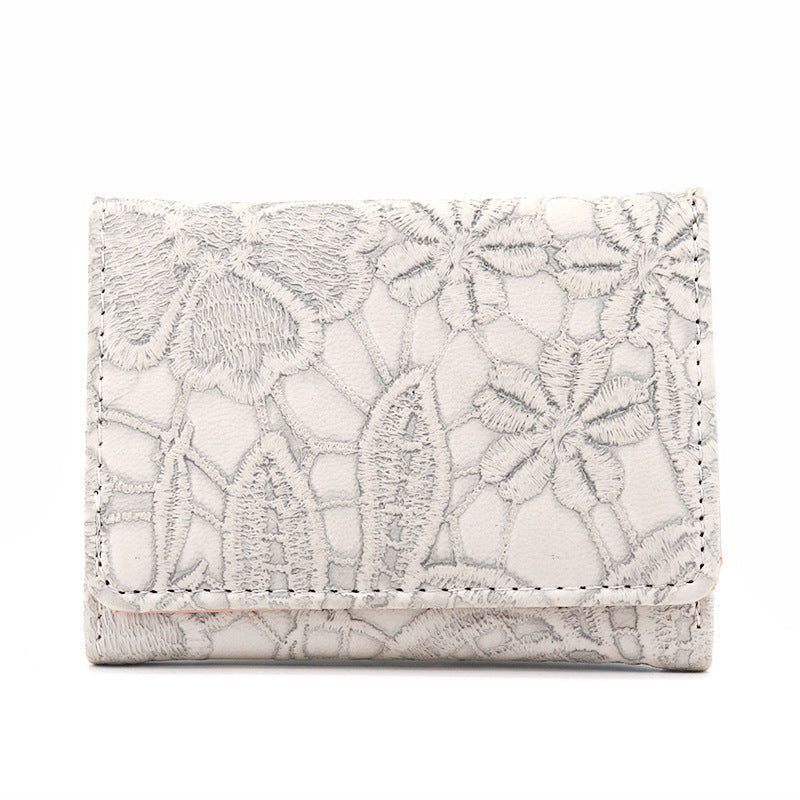 Floral Embossed Leather Coin Wallet — product view 2
