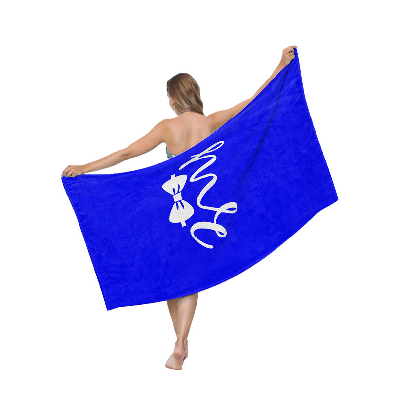 Beach towel with creative heart design LoungeYard — product view 4