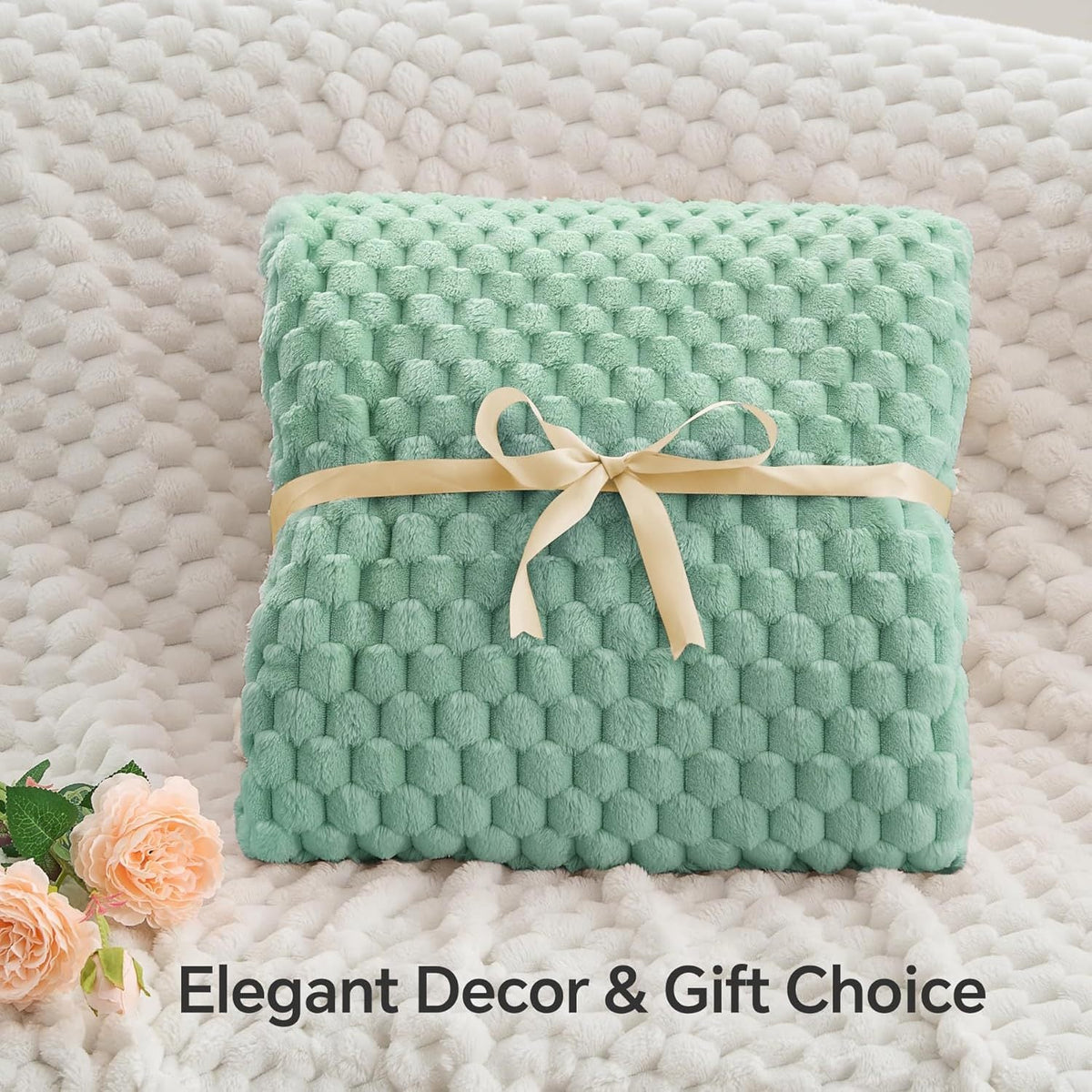 Textured Plush Throw Blanket — product view 4