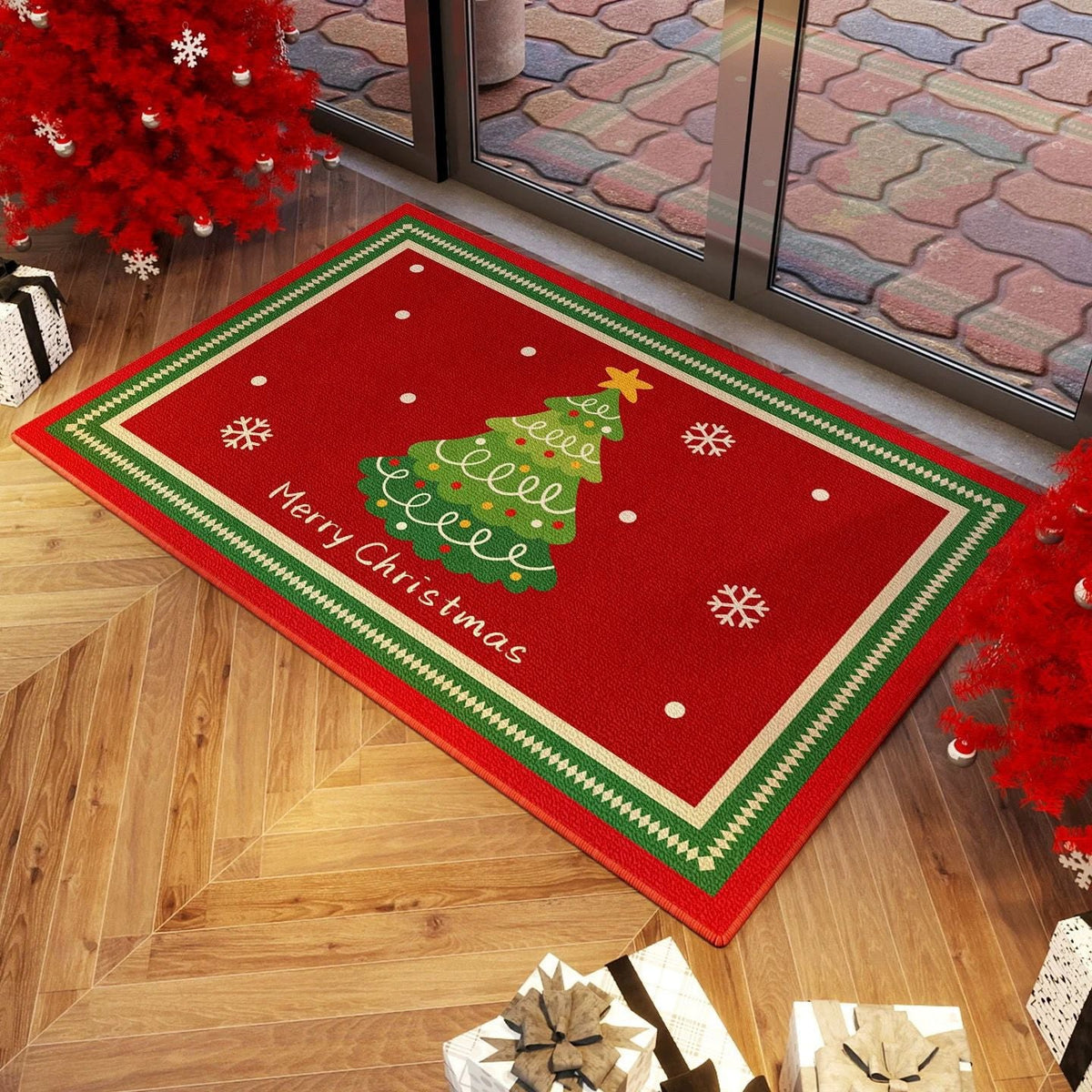 Festive Christmas-Themed Indoor Doormat Bowlift — product view 2