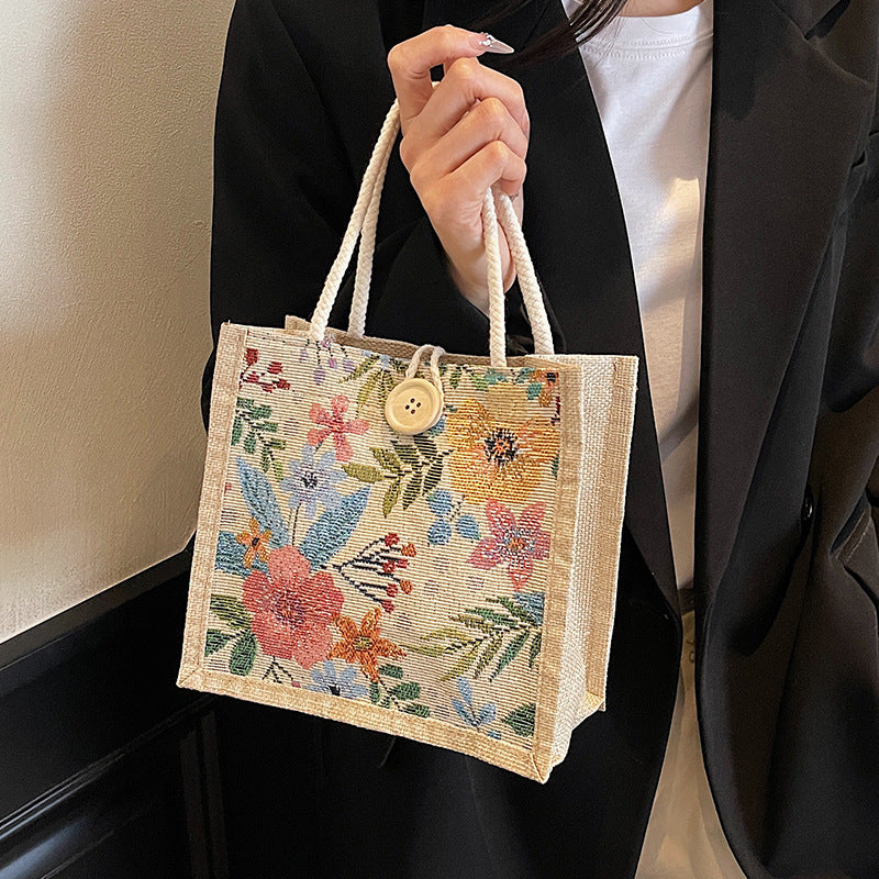 Floral Embellished Mini Tote Bag — product view 3