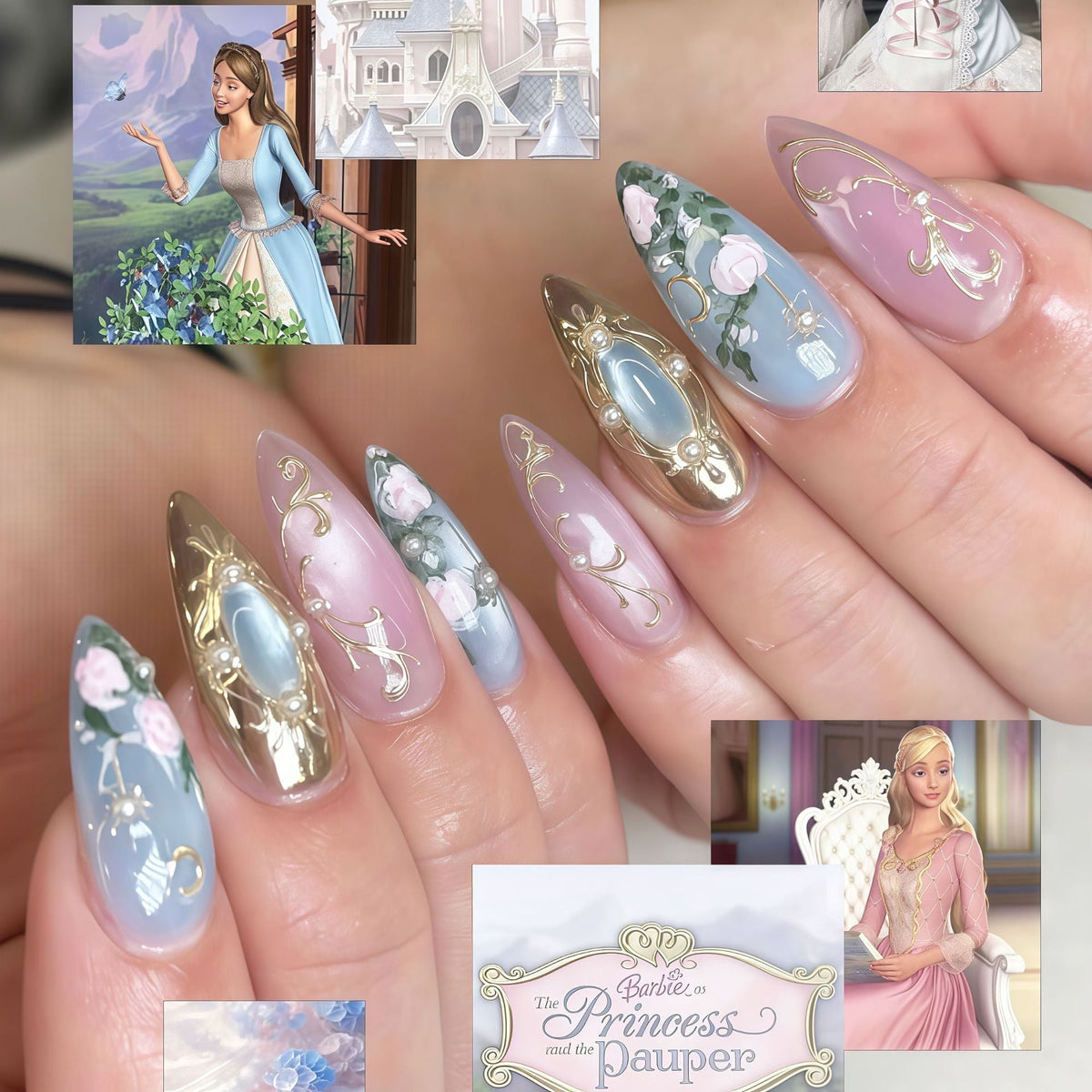 Floral Design Press-On Nails — product view 1