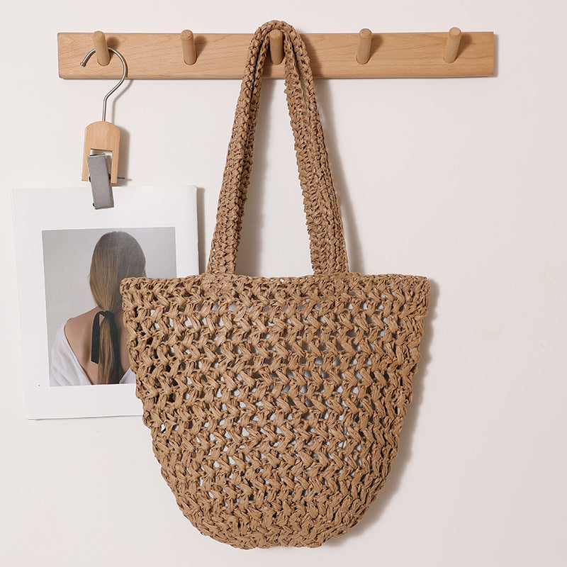Braided Bast Crossbody Bag with Generous Interior Capacity LoungeYard — product view 7