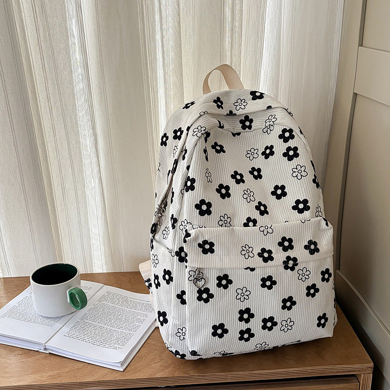 Floral Patterned Casual Backpack LoungeYard — product view 1