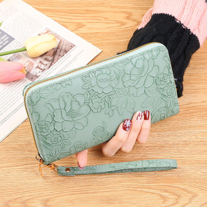 Floral Embossed Zip-Around Wallet — product view 7