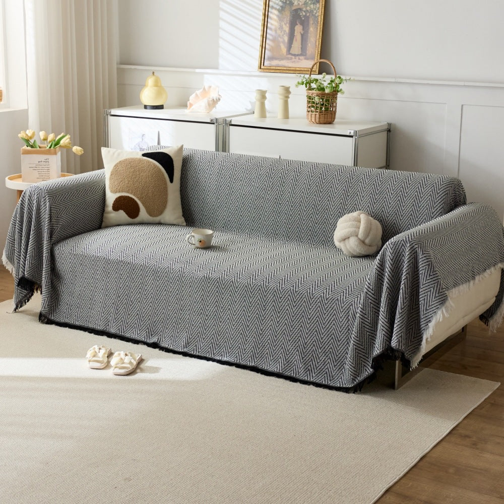 Stylish Herringbone Throw Blanket — product view 3