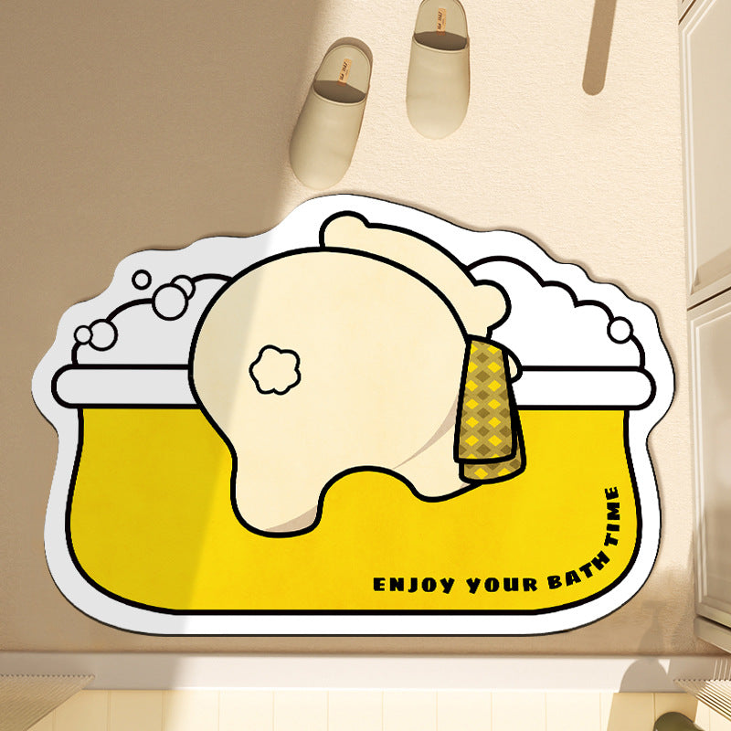 Cartoon Cat-Themed Bath Mat — product view 7
