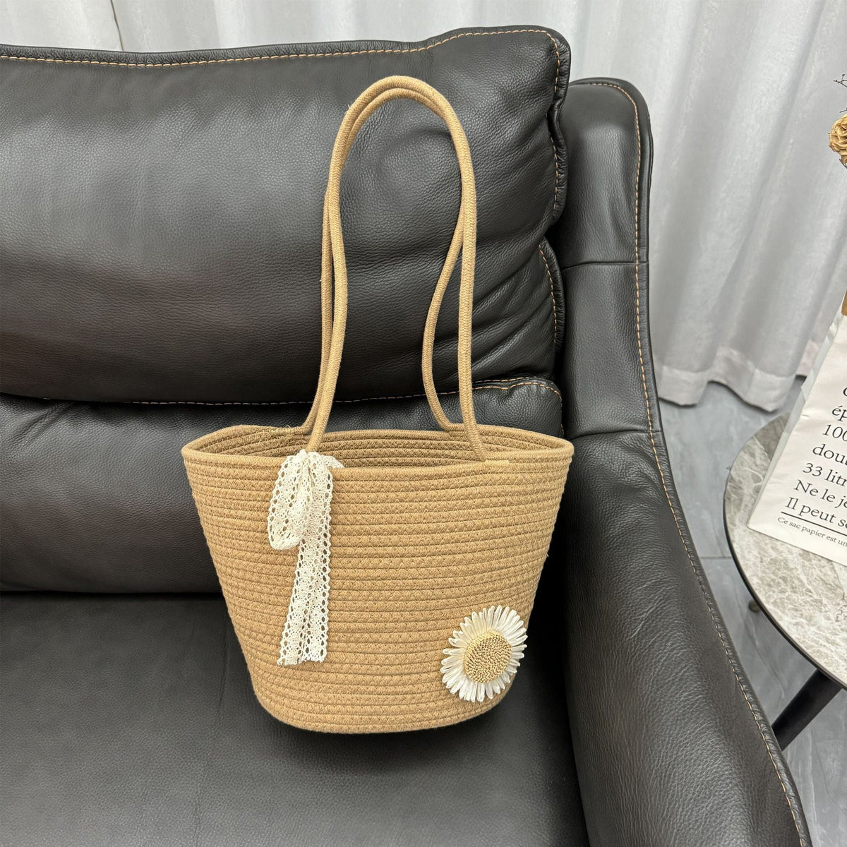 Trendy Straw Basket Bag LoungeYard — product view 6