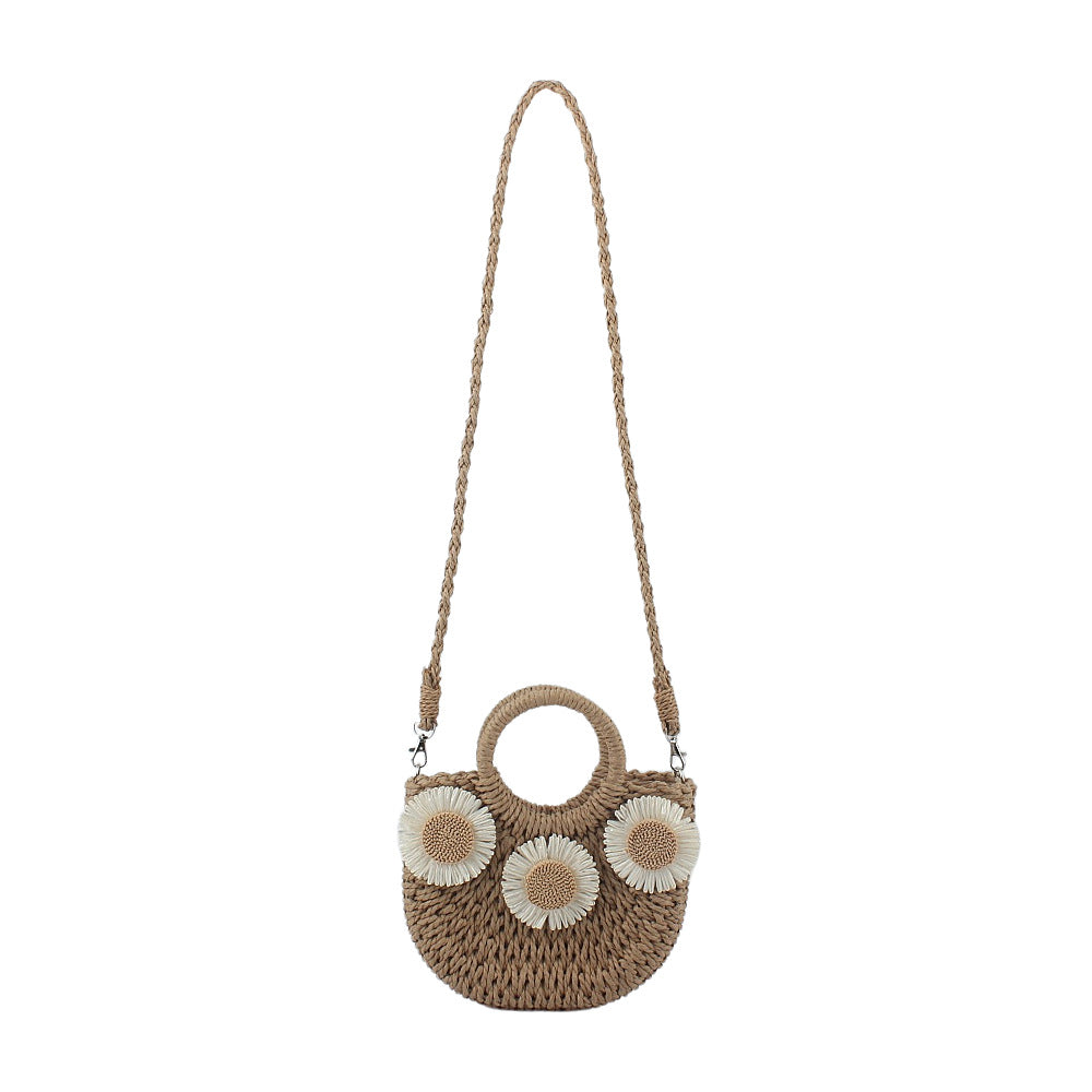 Handwoven shoulder bag with decorative elements LoungeYard — product view 6