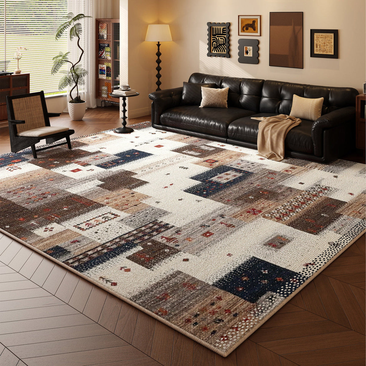 Multi-Pattern Decorative Area Rug Bowlift — product view 7