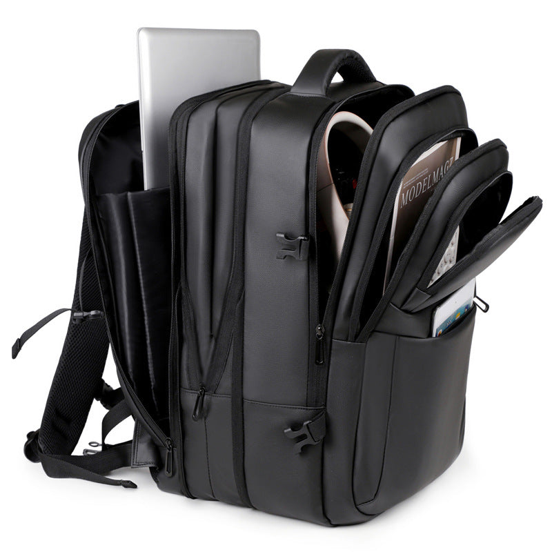 Versatile backpack with organized compartment design LoungeYard — product view 3