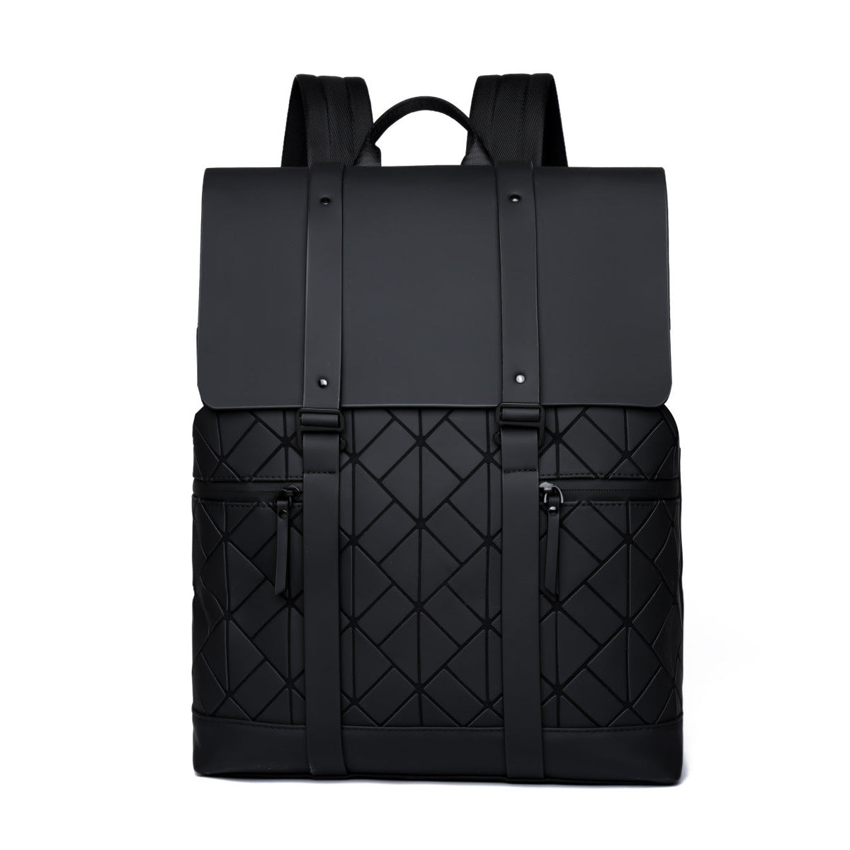 Geometric Pattern Rolltop Backpack LoungeYard — product view 4