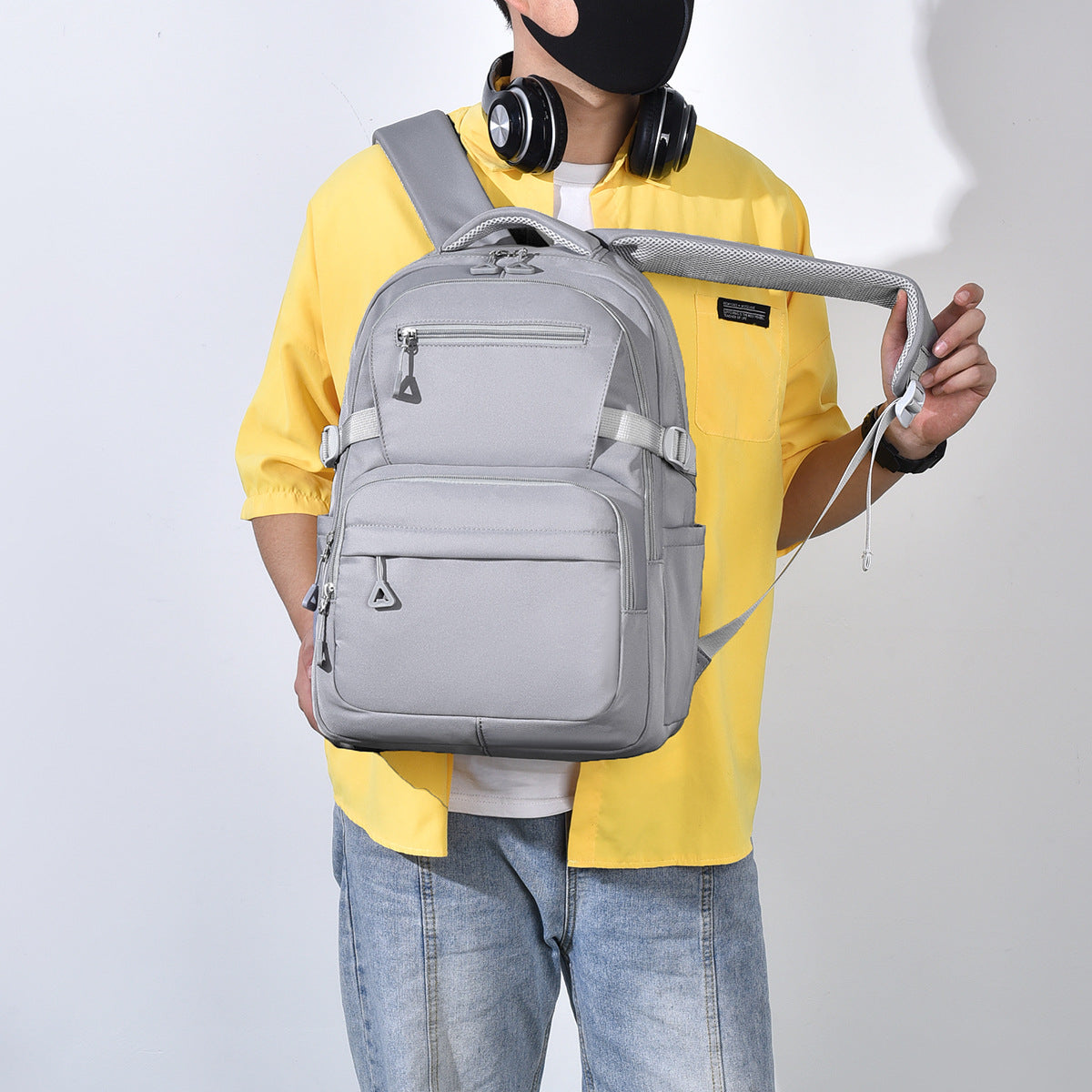 Multifunctional backpack with padded laptop compartment and optimal space distribution LoungeYard — product view 1