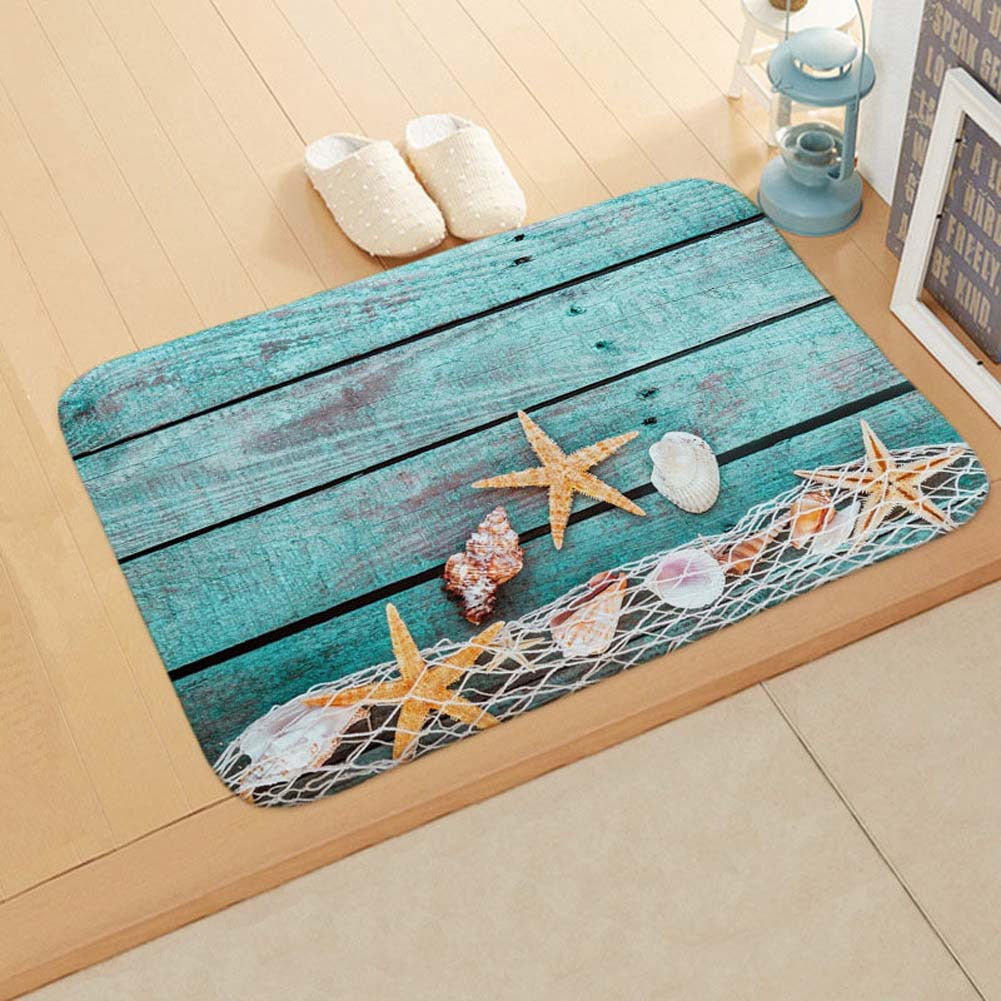Coastal Nautical Bath Mat LoungeYard — product view 2