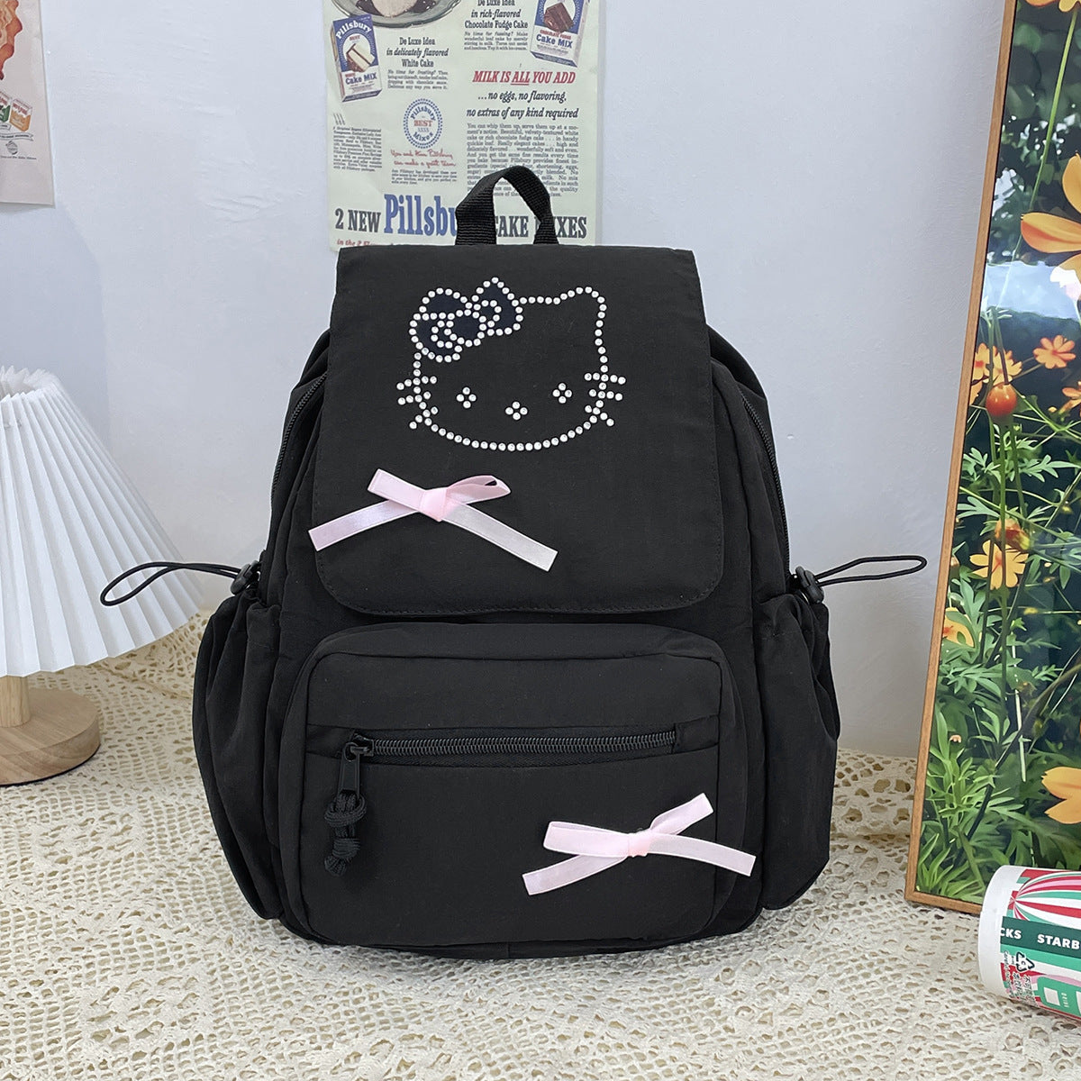 Cute Character Embellished Backpack — product view 1