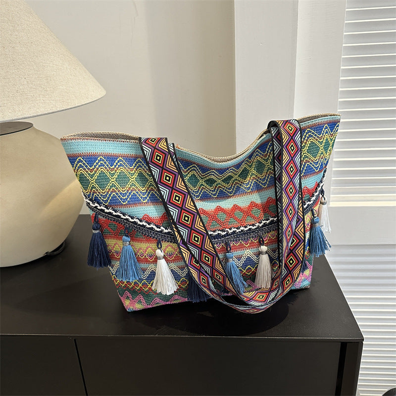 Bohemian Patterned Tote Bag — product view 4