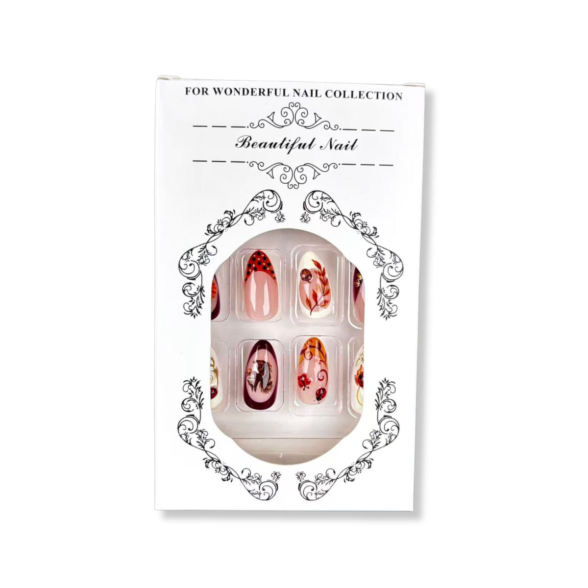 Decorative Autumn-Themed Press-On Nail Art Set — product view 4