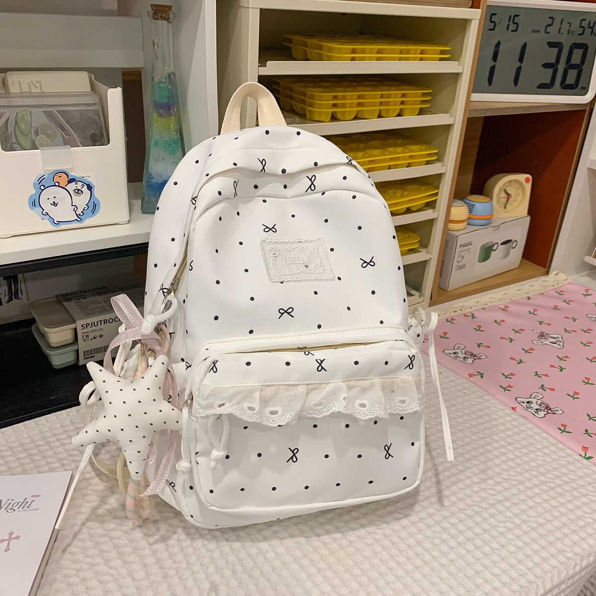 Adorable Polka Dot Backpack LoungeYard — product view 7