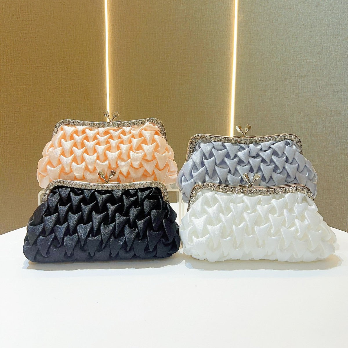 Pleated Evening Clutch — product view 4