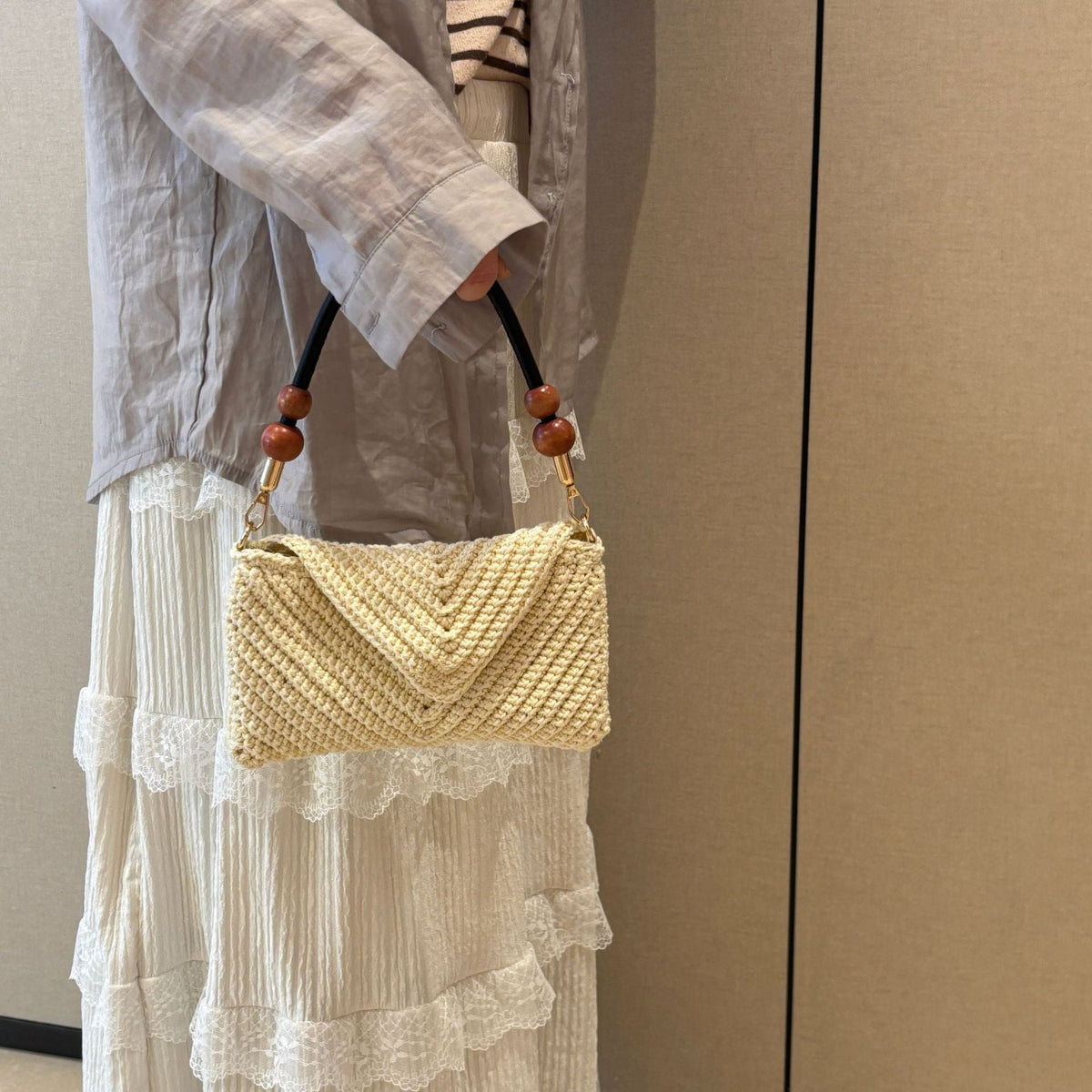 Elegant Woven Shoulder Bag LoungeYard — product view 2