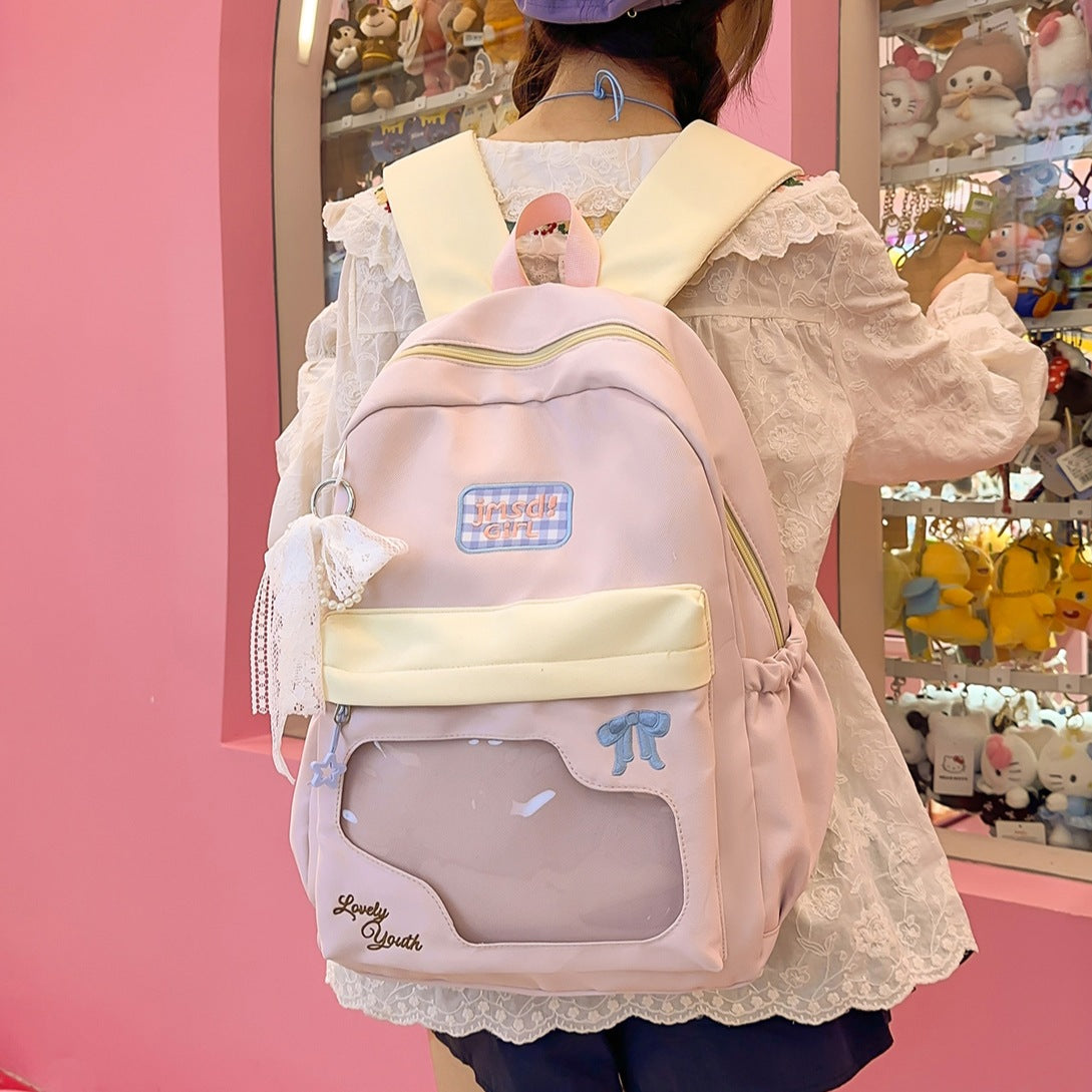 Cute Cartoon-Embellished Mini Backpack LoungeYard — product view 3