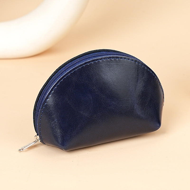 Premium Leather Zippered Coin Pouch — product view 2