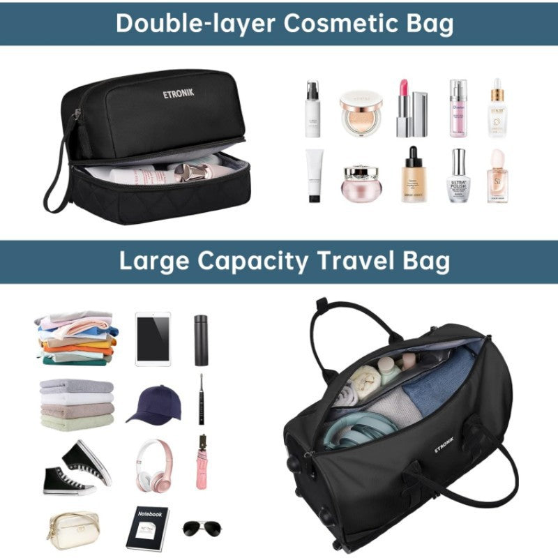 Quilted Rolling Duffle Bag LoungeYard — product view 3